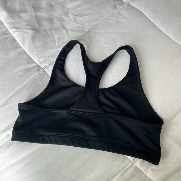 Under Armour Womens S/XS Scoop-Neck Racerback Fitted Sports Bra Black No Padding - Picture 3 of 3